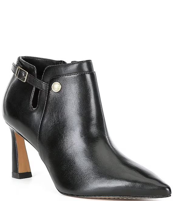 Vince Camuto Keeshey Leather Buckle Detail Booties | Dillard's | Dillard's