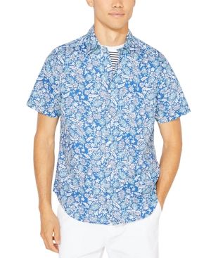 Nautica Men's Blue Sail Tropical Floral-Print Shirt, Created for Macy's | Macys (US)