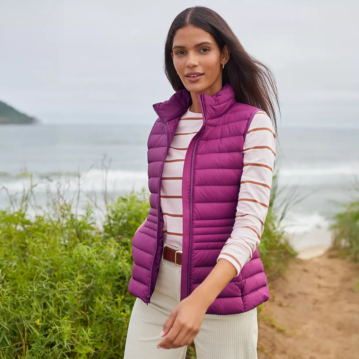 Women's Wanderweight Packable Down Vest | Lands' End (US)