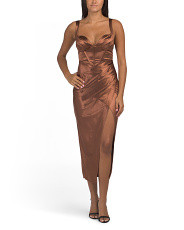 Whimsy Pleated Bust Midi Dress | Midi Dresses | Marshalls | Marshalls