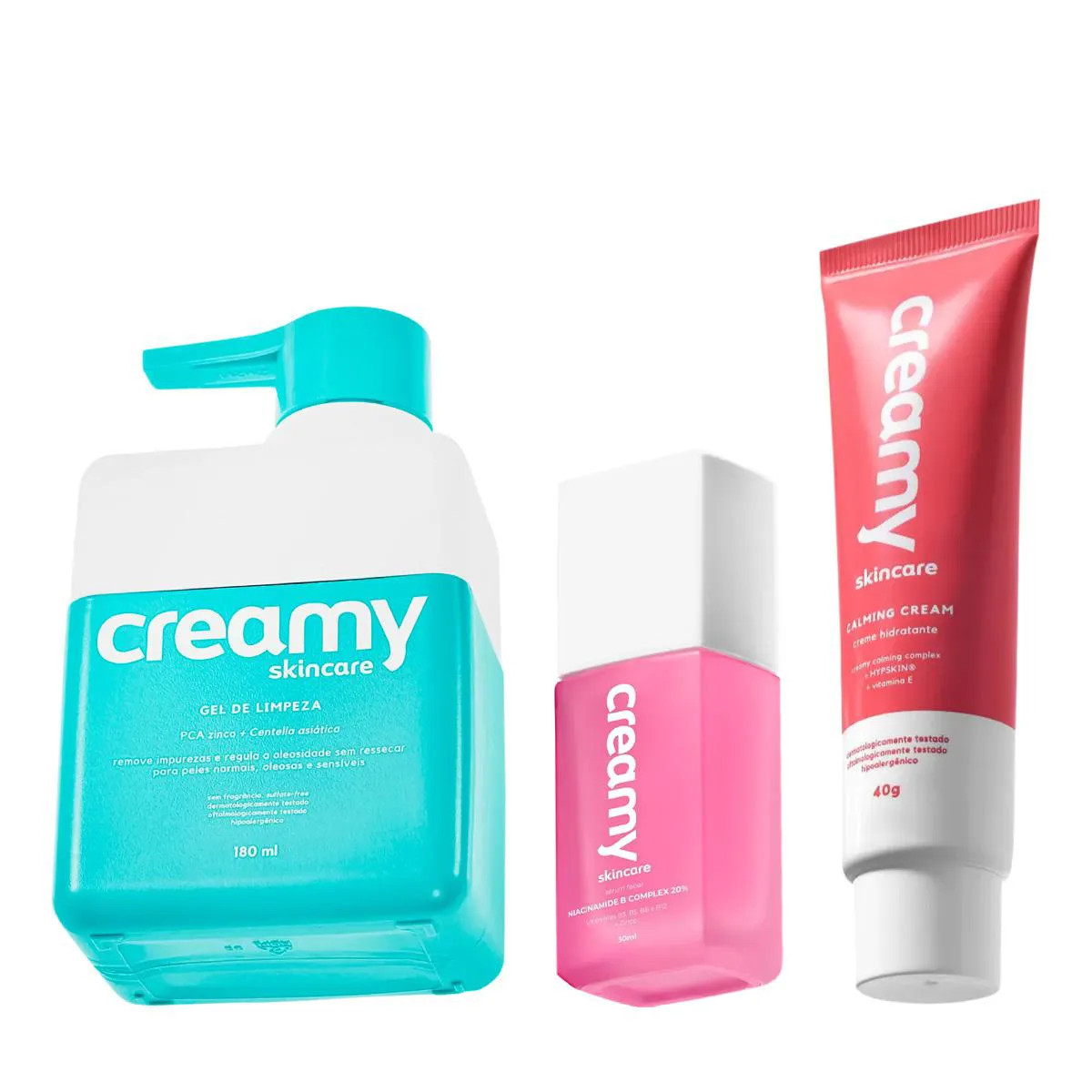Kit Creamy Calming Cream Niacinamide B Complex 20% E Gel De Limpeza (3 Produtos) | DrogaRaia (BR)
