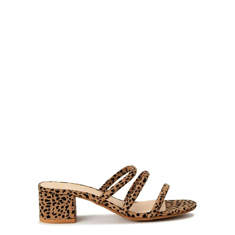 Melrose Ave Women's Faux Suede Slide Sandals with Block Heel - Walmart.com | Walmart (US)