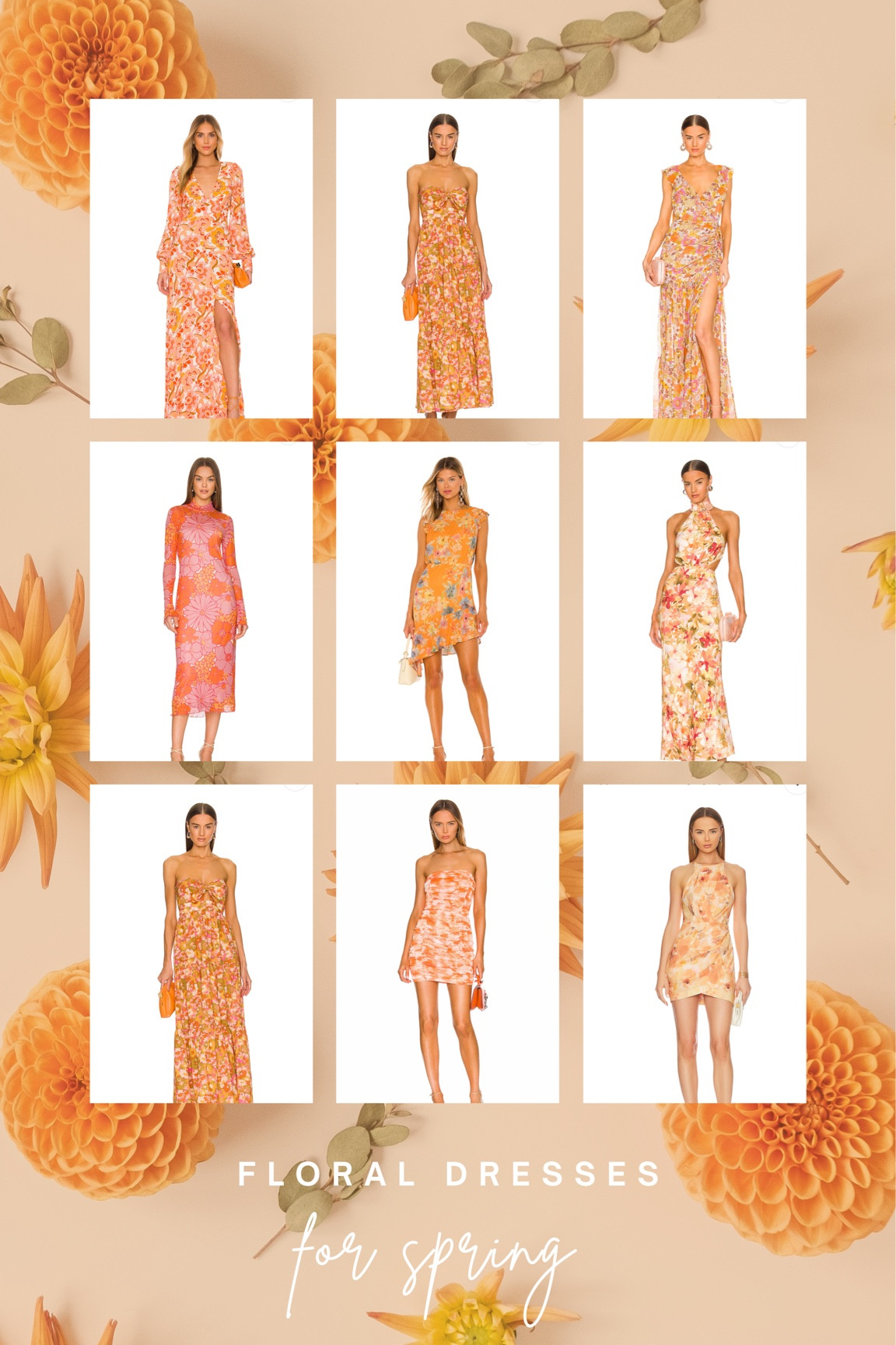 Floral dresses for spring 🧡

Wedding | wedding look | wedding guest dresses | floral outfit | flower dress | revolve | what to wear to wedding events | wedding looks | outfit for wedding guest | spring dress | wedding season | rehearsal dinner | bridal shower | bachelorette party | multicolor floral | orange floral | baby shower 

#LTKSeasonal #LTKwedding #LTKstyletip