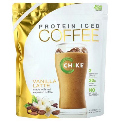 Chike Nutrition Protein Iced Coffee, Vanilla Latte, 16.3 oz (462 g) | Target
