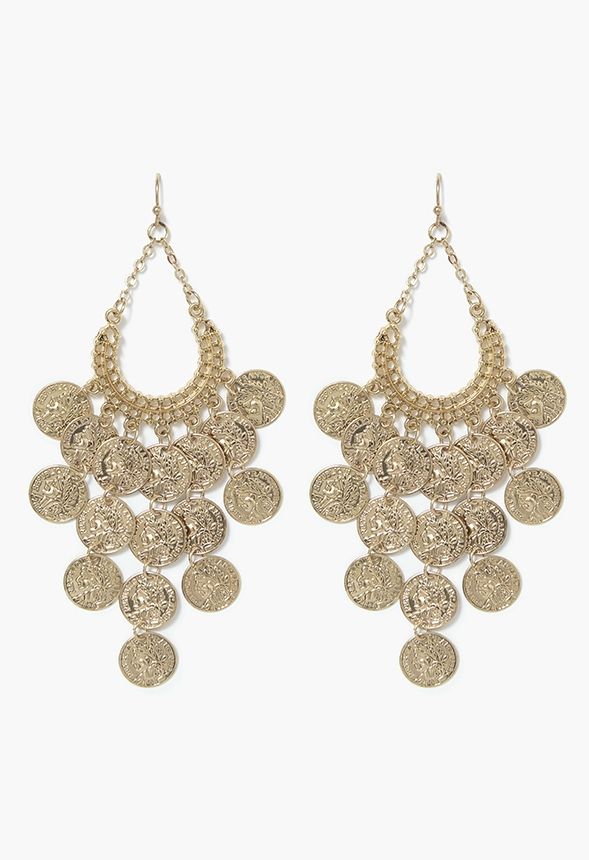 Esme Boho Coin Chandelier Drop Earrings | JustFab