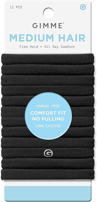 Gimme Beauty Medium Hold Hair Bands - Seamless Spandex & Nylon Ties for All Hair Types - Damage-F... | Amazon (US)