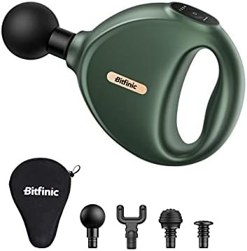 Bitfinic Mini Massage Gun Portable Deep Tissue Percussion Muscle Back Massager for Pain Relief with  | Amazon (US)