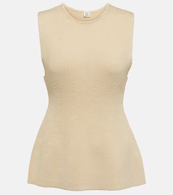 Ribbed-knit peplum top | Mytheresa (UK)