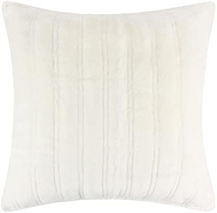 Levtex Home Birch Hill - Faux Fur - Euro Sham - Faux Fur - Cream - 26x26in. - Reversible - Polyes... | Amazon (US)