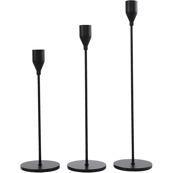 ASIGN Metal Candle Holders Set for Taper Candles,Modern Decorative Candlestick Holder for Wedding, D | Amazon (US)