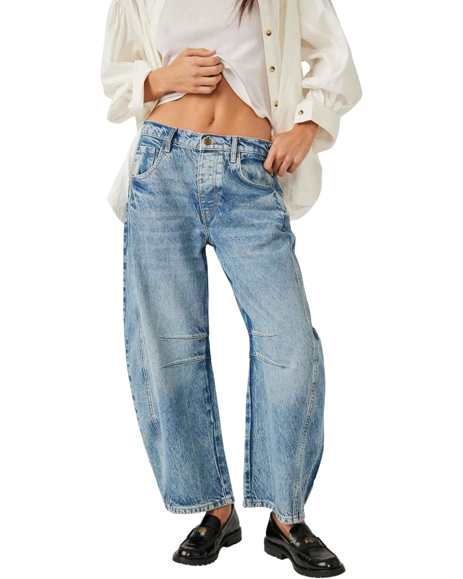 We The Free Good Luck Mid-Rise Barrel Jeans | Zappos