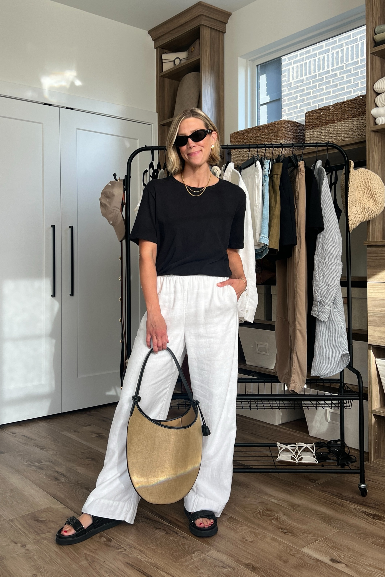 Wearing small pants, small tee, sandals tts 

#LTKFindsUnder50 #LTKFindsUnder100 #LTKStyleTip