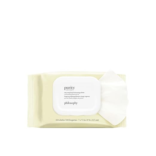 philosophy purity made simple one-step facial cleansing cloths - easily removes makeup, dirt & oi... | Amazon (US)