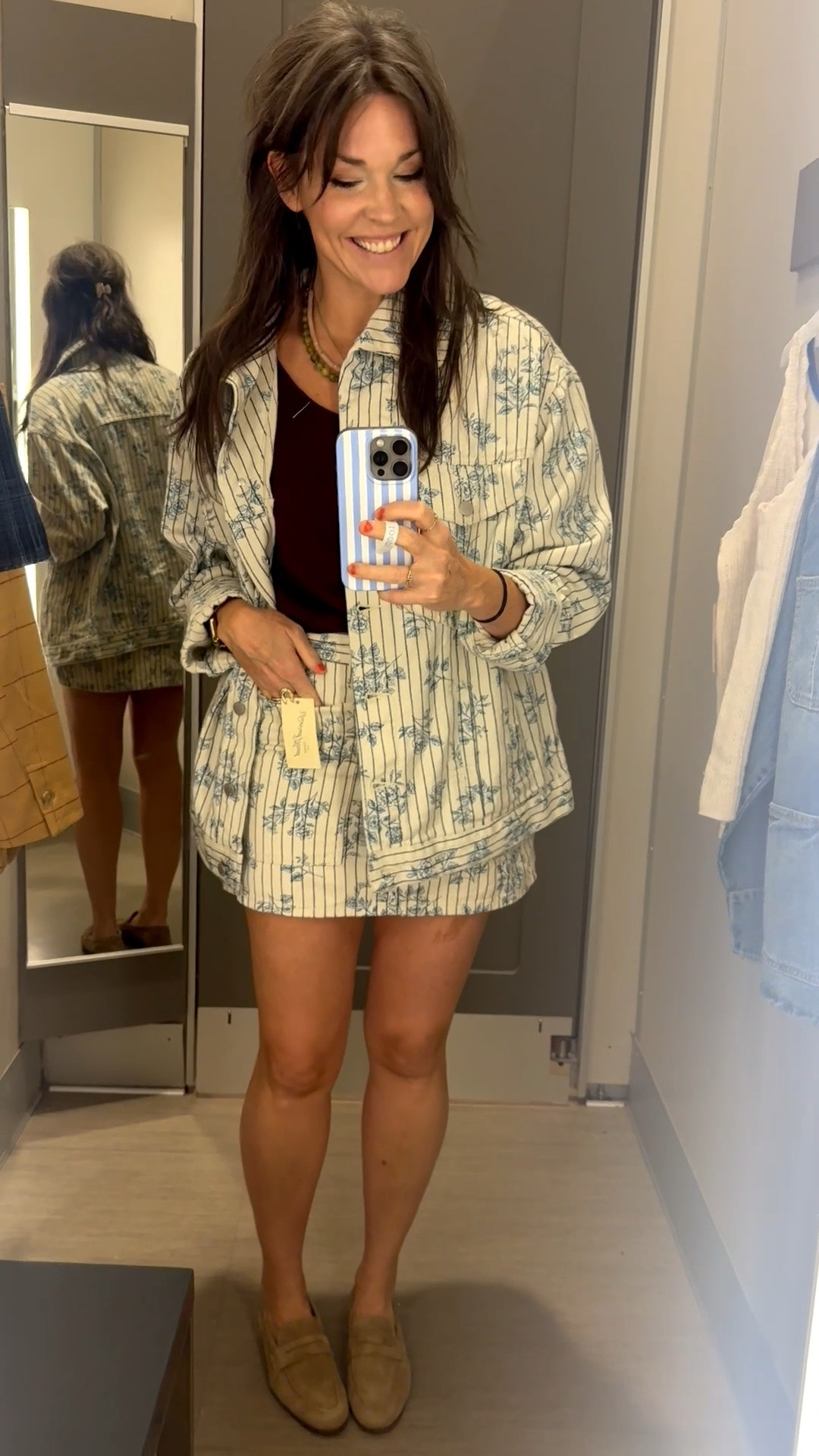 How fun is this matching set?! I love it! The skirt is definitely mini - I think I would size up one for a little extra length. I love the oversized jacket - I’m wearing a medium. 💫

#LTKootd #LTKSeasonal #LTKstorytime