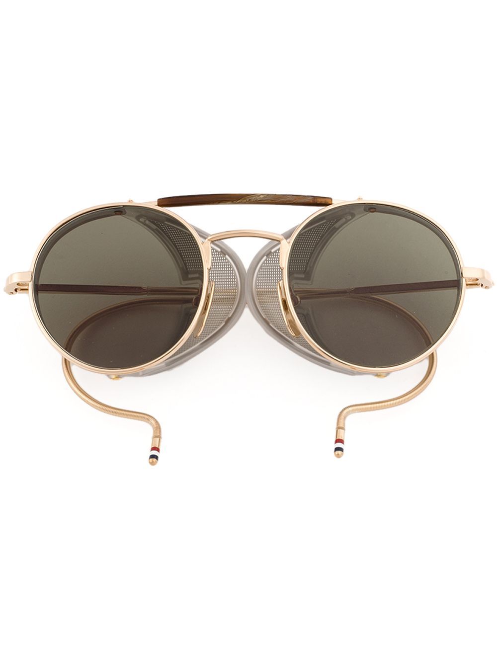 Thom Browne Eyewear round framed sunglasses - Metallic | FarFetch US