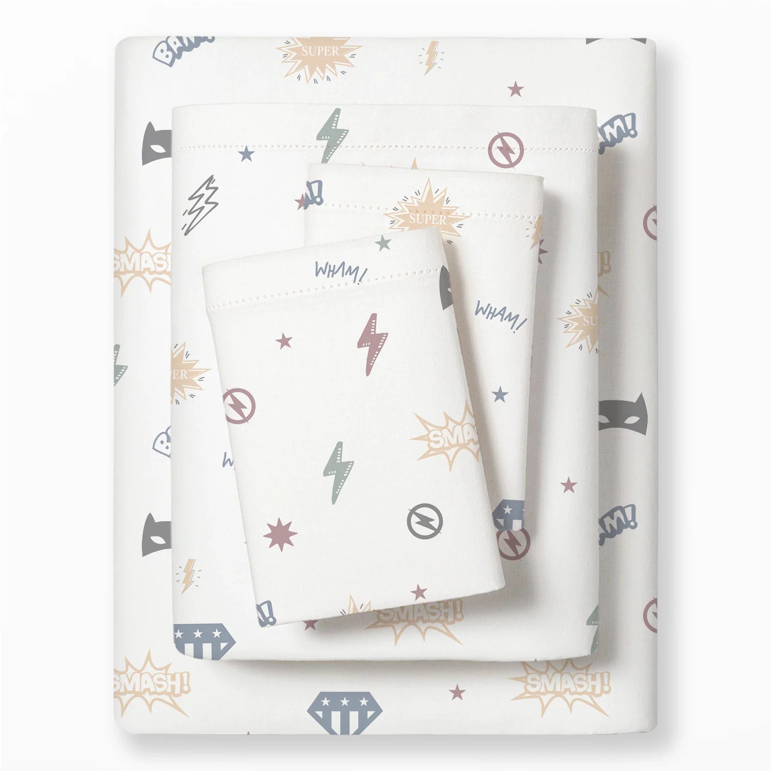 Organic Cotton Sheet Set - Mighty Heros | Makemake Organics