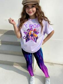 2pcs/Set Girls Casual Fashionable Creative Personalized Refreshing Cute Minimalist Virtual Idol C... | SHEIN