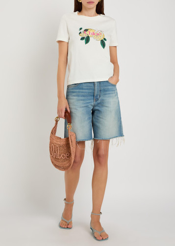 Frayed denim shorts | Harvey Nichols