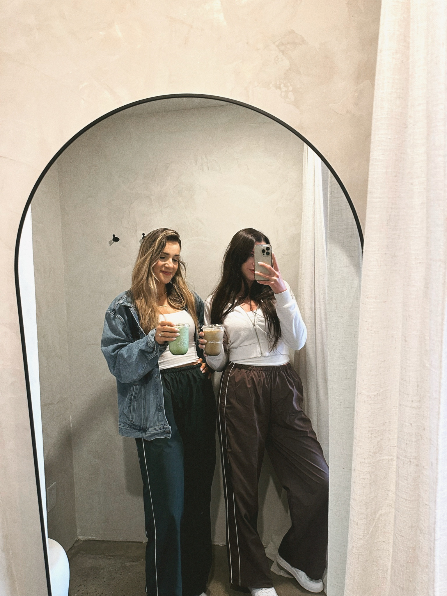 Giving y2k brat dolls with these comfy track pants we got size L 