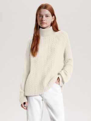 Wool Cable Knit Turtleneck Sweater | Tommy Hilfiger | Tommy Hilfiger (US)
