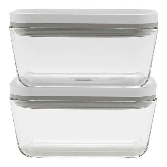 M / 2-pc Medium Vacuum Container, glass, grey | The ZWILLING Group Cutlery & Cookware