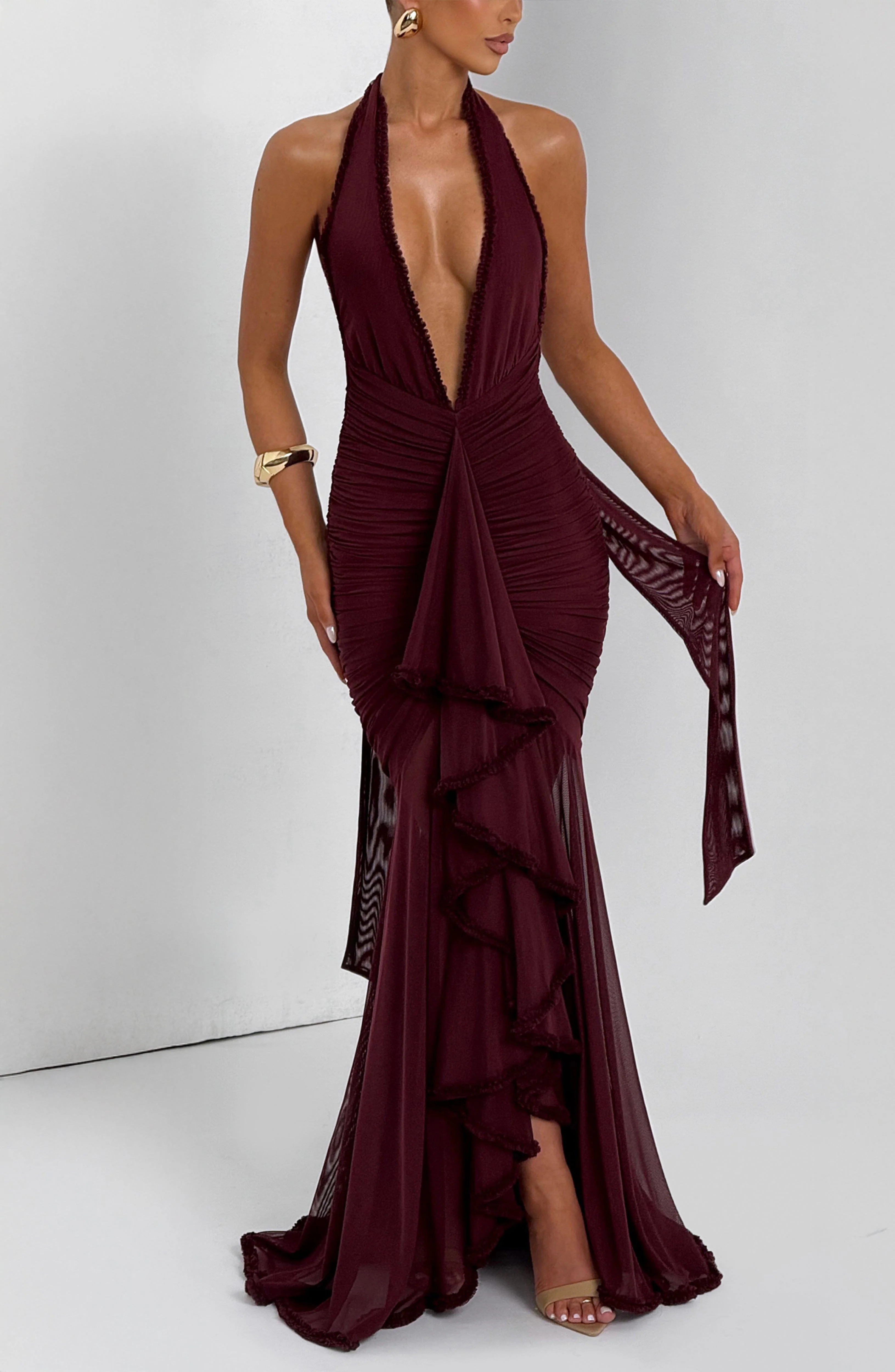 Janessa Maxi Dress - Cherry Lacquer | Babyboo (global)