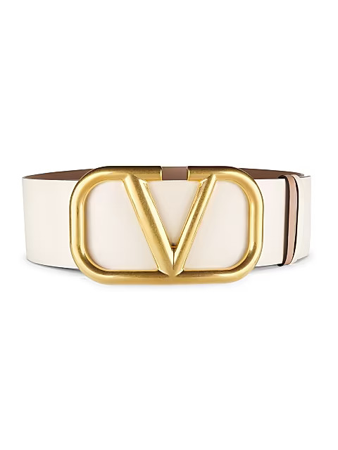 VLogo Reversible Leather Belt | Saks Fifth Avenue