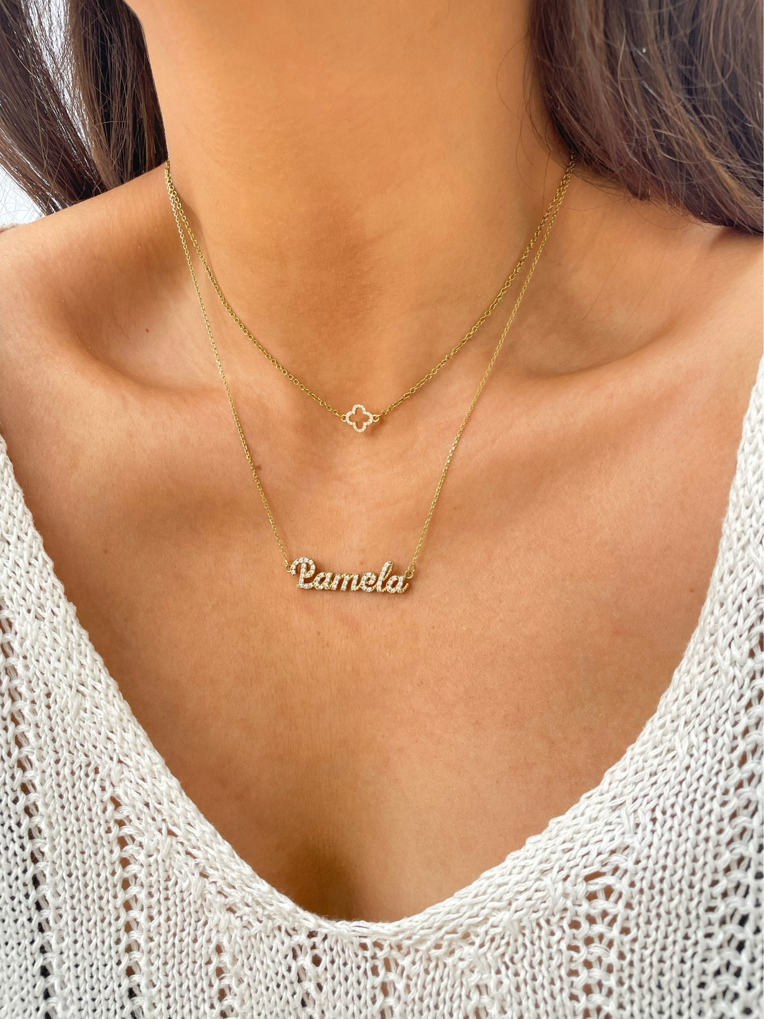 Luxe crystal necklaces
Clover and personalised name necklace 

#LTKFind #LTKstyletip #LTKGiftGuide