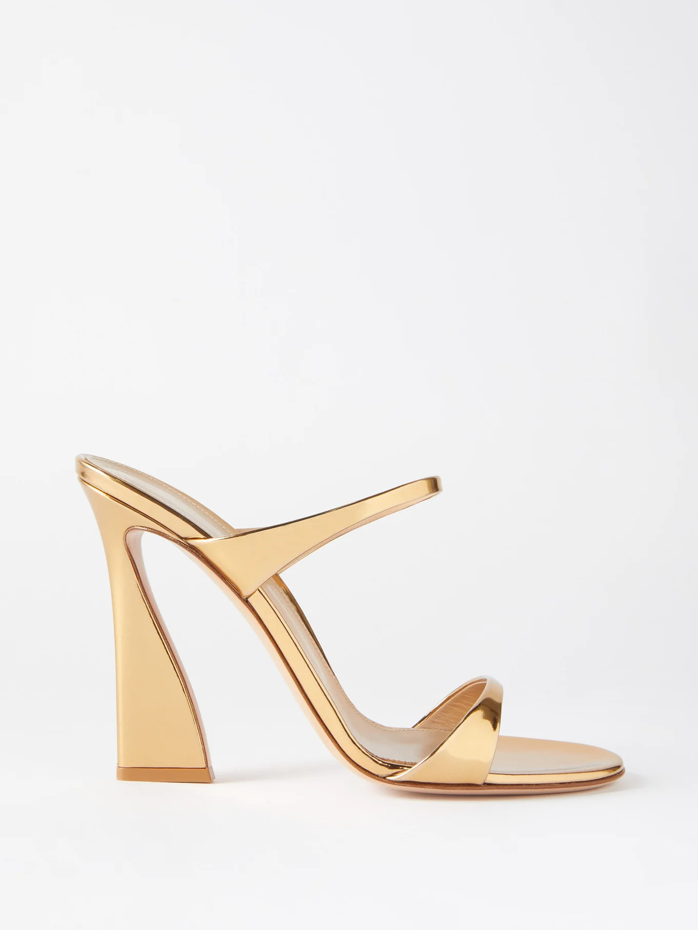 Aura 105 mirrored-leather mule sandals | Matches (UK)