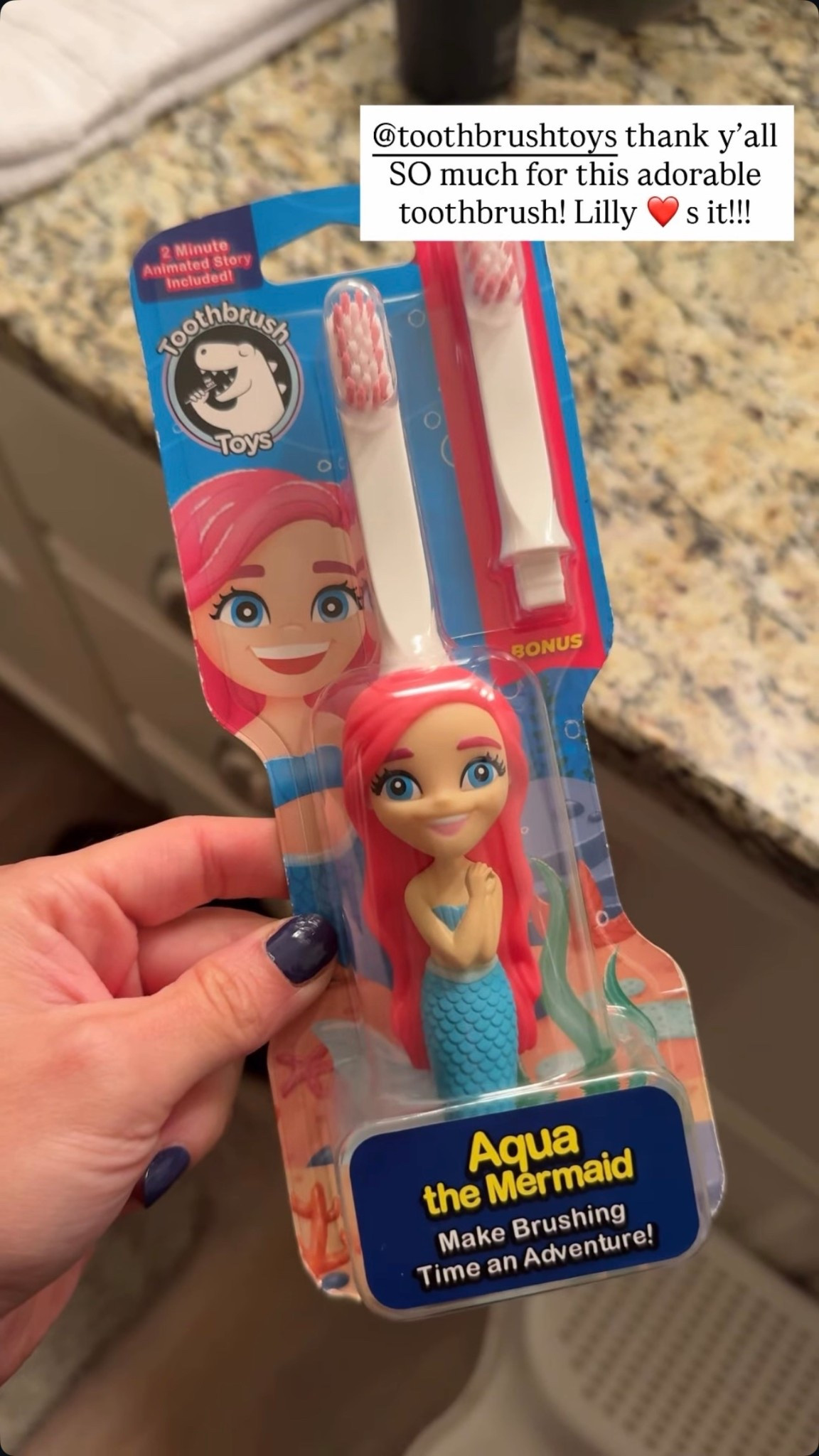 Super fun toothbrush design for little girls from the Toothbrush Toy!!! Lilly got the mermaid, but there are so many fun toothbrush options for boys and girls! 

#LTKGiftGuide #LTKKids #LTKBaby
