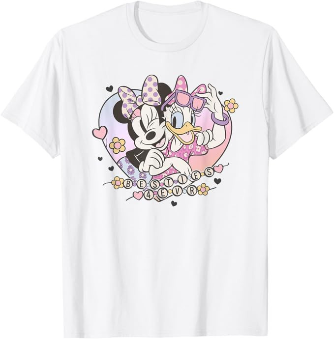 Disney Mickey And Friends Besties 4 Ever Minnie And Daisy T-Shirt | Amazon (US)