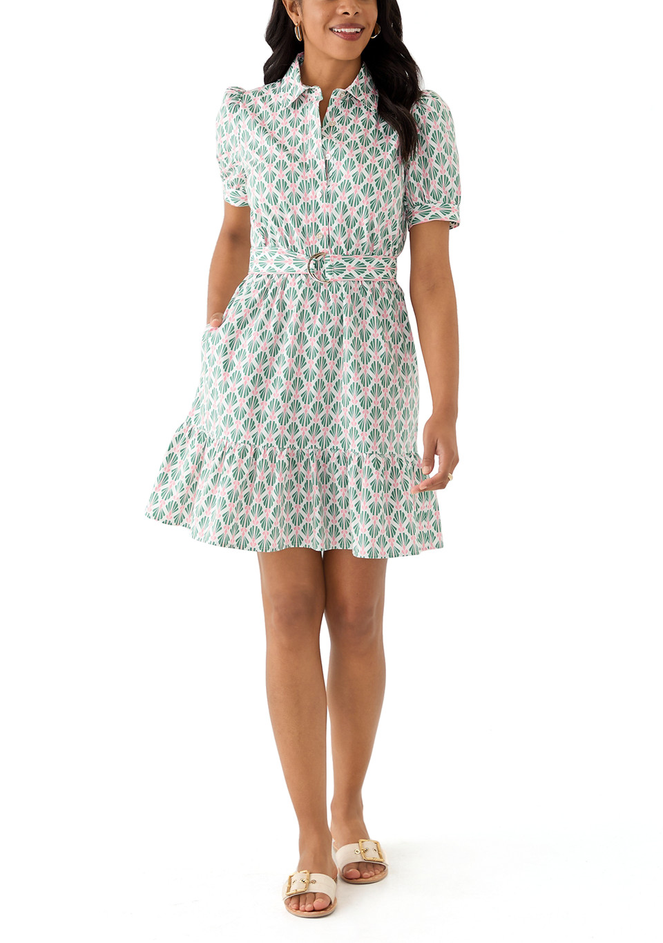 Women's Shell Print Shirt Dress | Belk