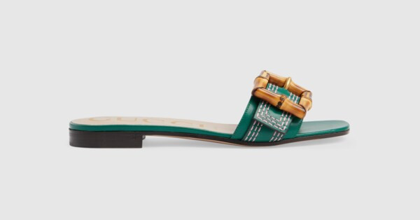Women's slide sandal with bamboo buckle | Gucci (US)