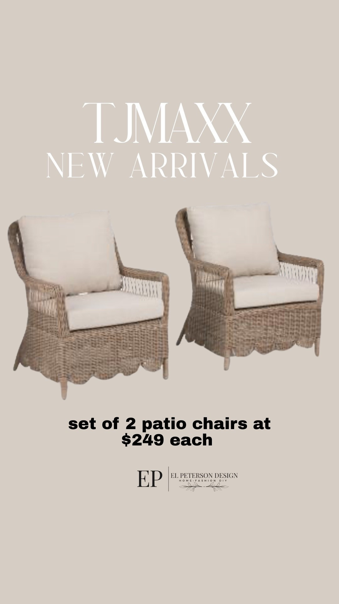 Tjmaxx 
New arrivals
Patio chairs 

#LTKHome