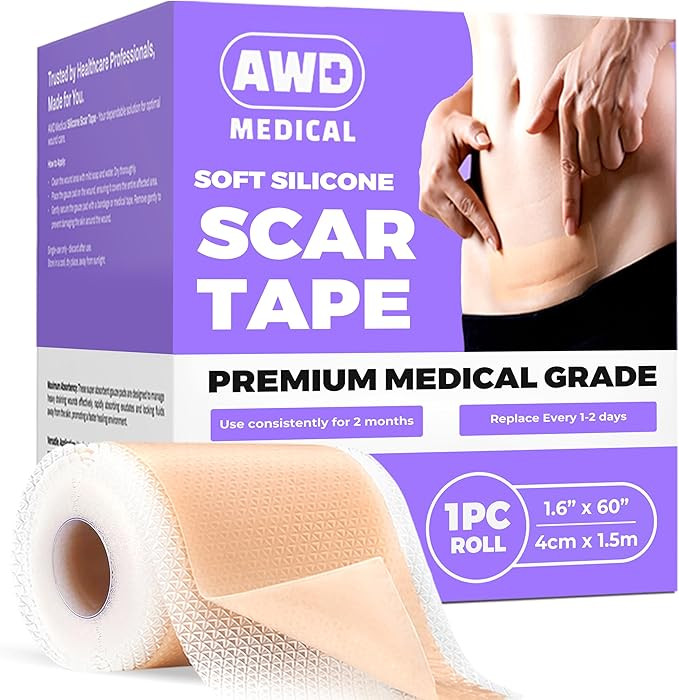 AWD Silicone Scar Sheets for Surgical Scars - Seamless Medical Grade Silicone Scar Tape for C Sec... | Amazon (US)