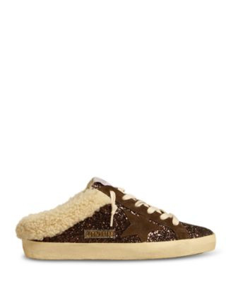 Women's Super-Star Glitter Shearling Mule Sneakers | Bloomingdale's (US)