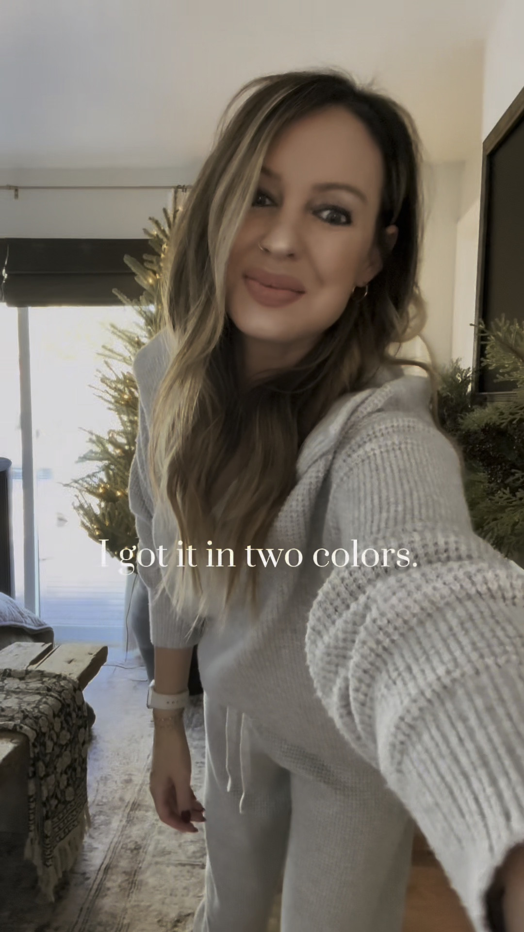 Do you dress up for thanksgiving or go cozy? We go cozy with plenty of room to eat!!! These sets are 40% off seriously the softest. I am 145lb. 5’7” and in a medium. I honestly could do a small. Oversized and oh so soft waffle material! 

#LTKHoliday #LTKWatchNow #LTKCyberWeek