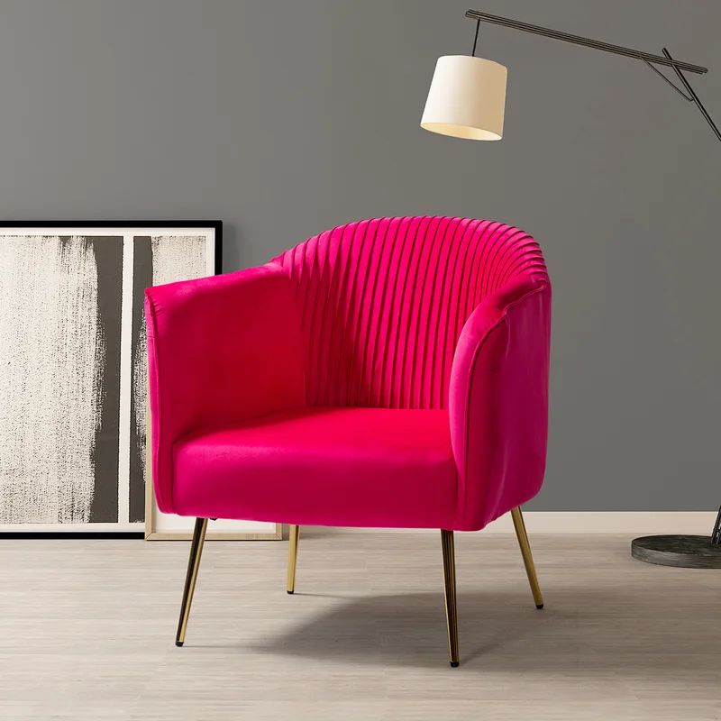 Fynn Velvet Barrel Chair | Wayfair Professional
