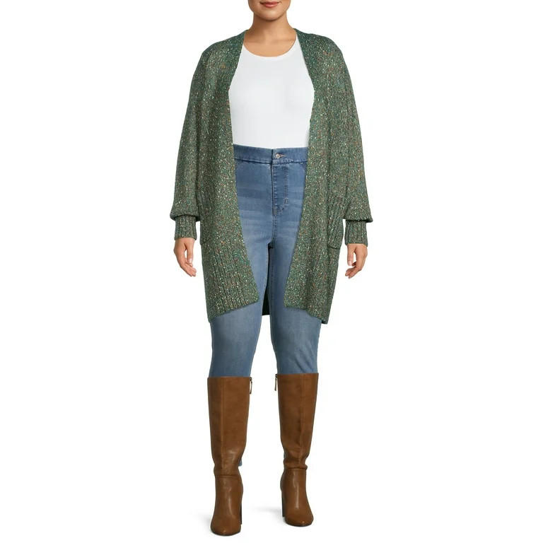 Terra & Sky Women's Plus Size Duster Cardigan | Walmart (US)