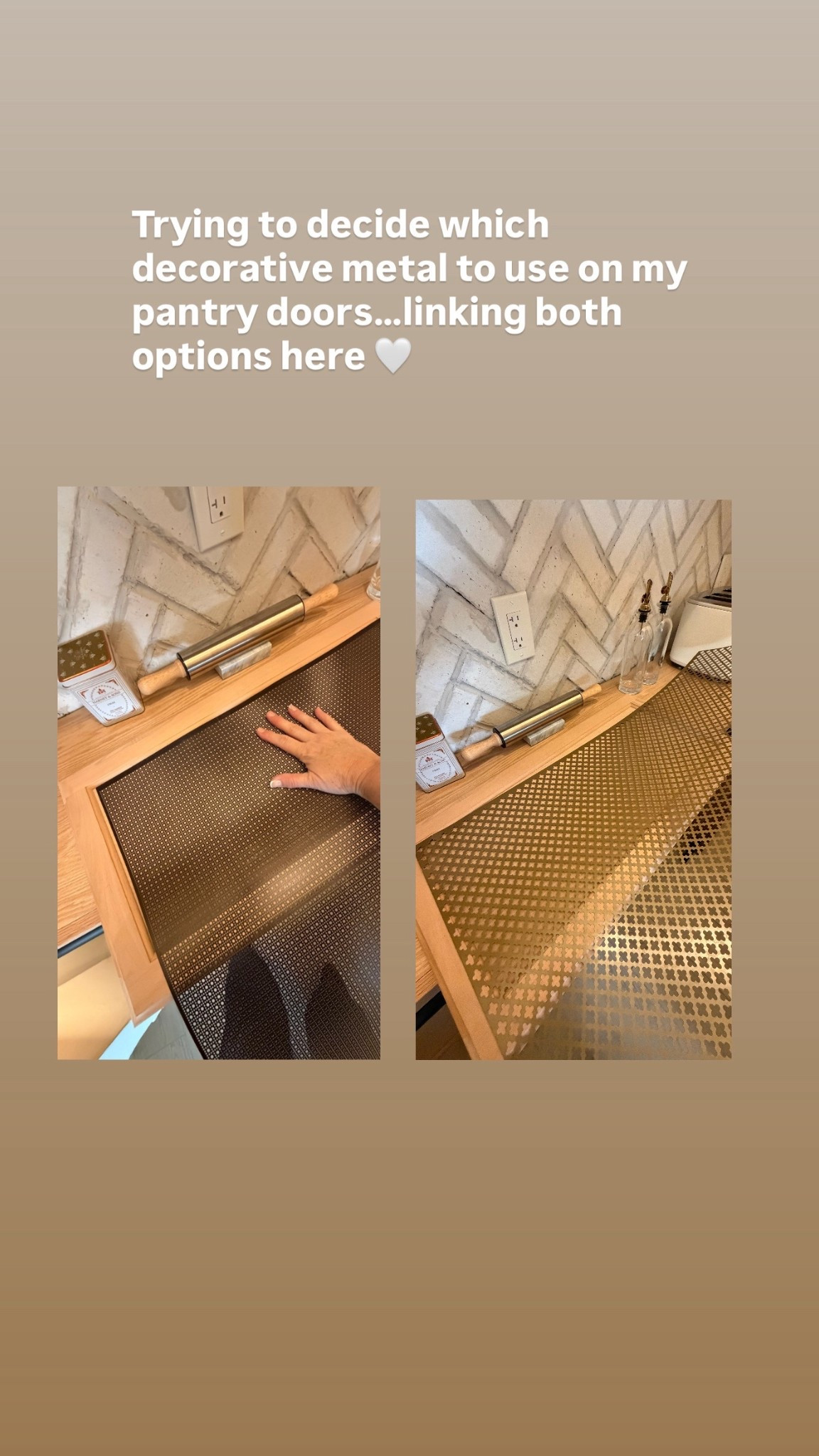 Both options linked here so you can see details + finishes 🤍