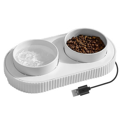 iMountek"USB Powered Ceramic Heated Pet Water Bowl for Dogs & Cats - Keeps Water Fresh & Non-Freezing"White | Target