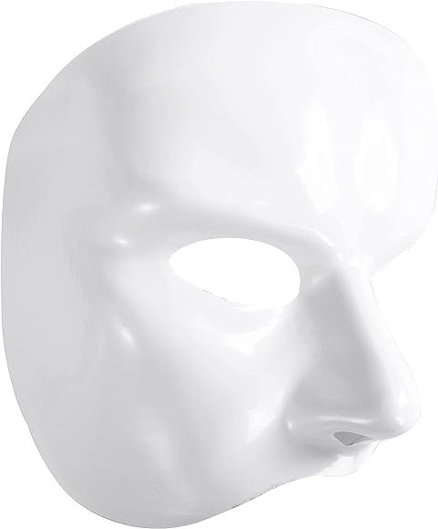 Mens Mask Masquerade Mask Phantom of The Opera Half Face Mask Vintage Design (White) | Amazon (US)