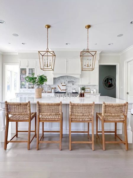 Love these gorgeous rattan kitchen counter stools, and the warmth they bring to my kitchen island! This price is great too, and I've linked a washable cushion if you're looking for that option!

Also these are the medium size darlana pendants over my 5x10 foot kitchen island!

(9/28)

#LTKhome #LTKstyletip