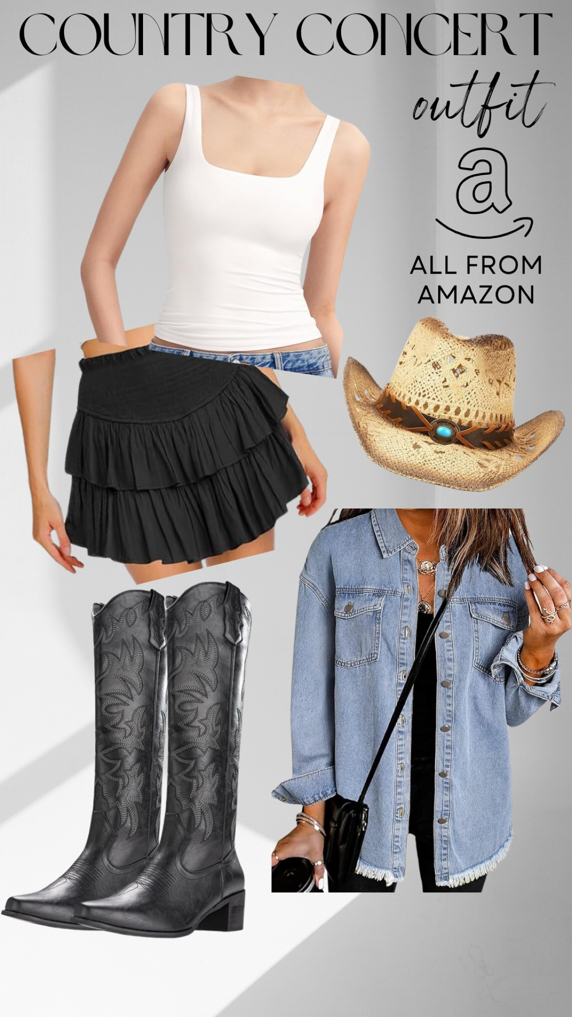 Country Concert Outfit all from Amazon. 

#LTKOver40 #LTKShoeCrush #LTKStyleTip
