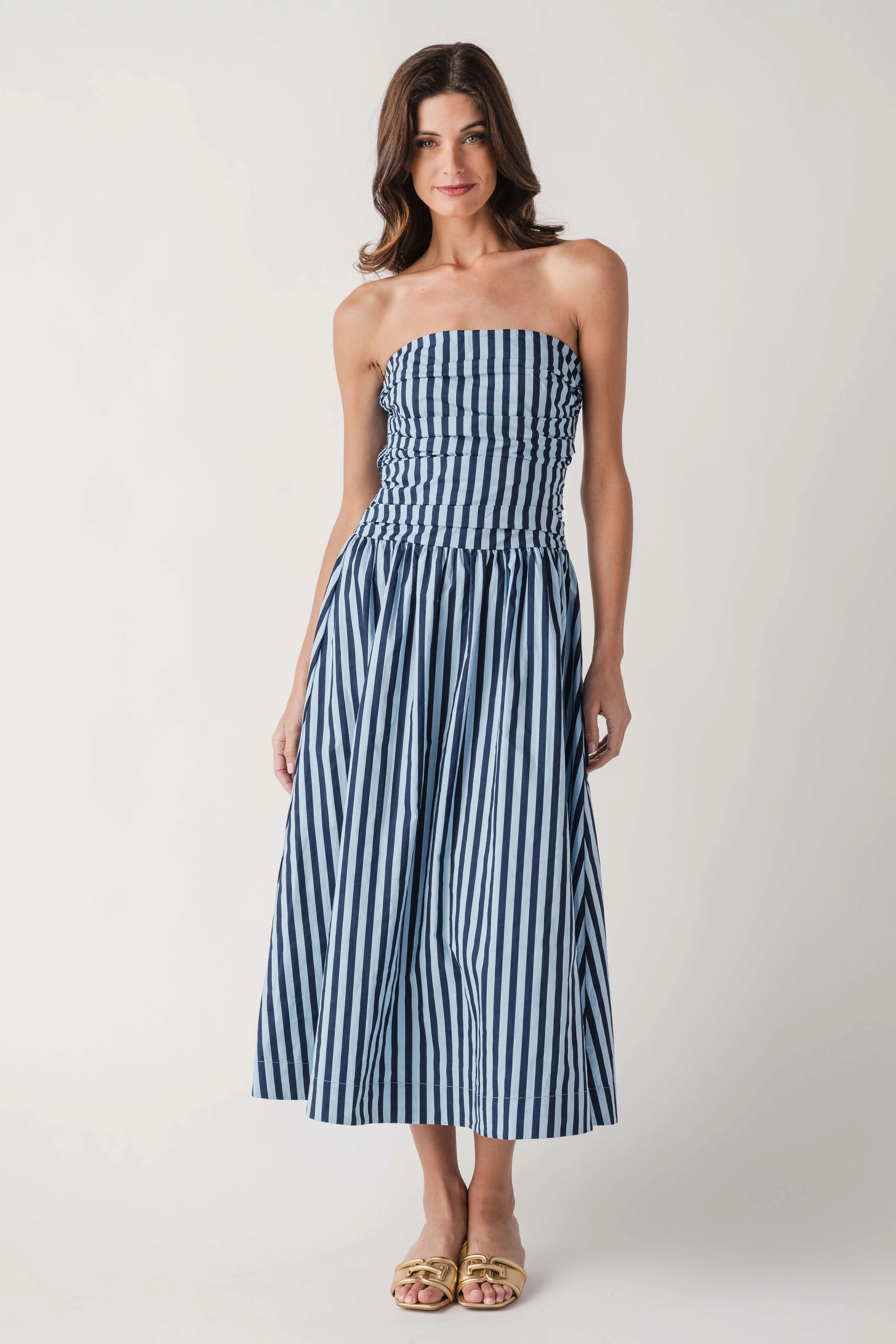 Pinch Striped Strapless Dress | Social Threads