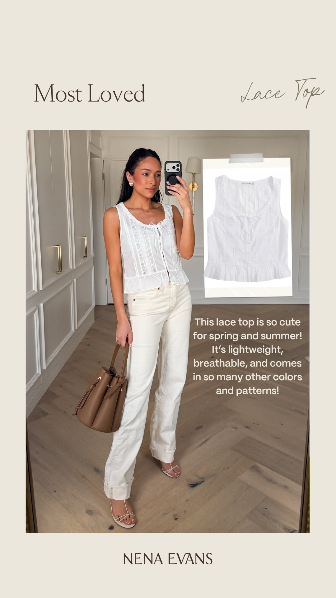 Your favorite last week 🤍 Wearing a 28 long jeans (ecru cuffed), S tank, shoes run small 

spring outfit idea, spring transition outfit, casual chic outfit, white jeans, cream jeans, postpartum outfit

#LTKSaleAlert #LTKSeasonal #LTKmomlife