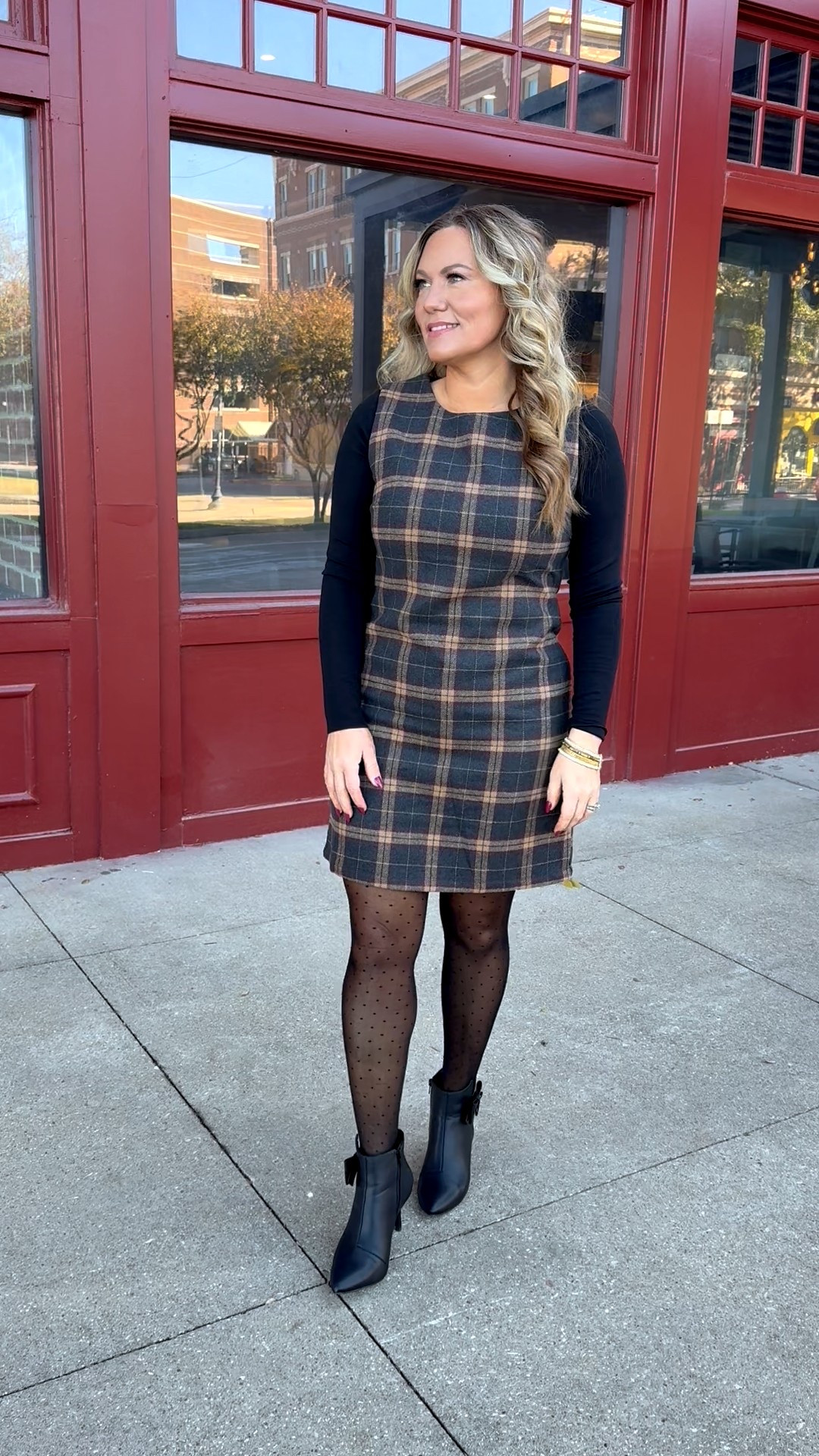 Love this winter look! This dress can be styled for the fall AND winter. I added tights and a black under shirt for an elevated winter look! It’s so comfy and would be cute for the office or a holiday party! 

Elevated office, Holiday party, Office outfit inspo, Plaid dress, Work attire, Work appropriate outfit, Holiday attire, Audrie Dollins

#LTKHoliday #LTKSeasonal #LTKWorkwear