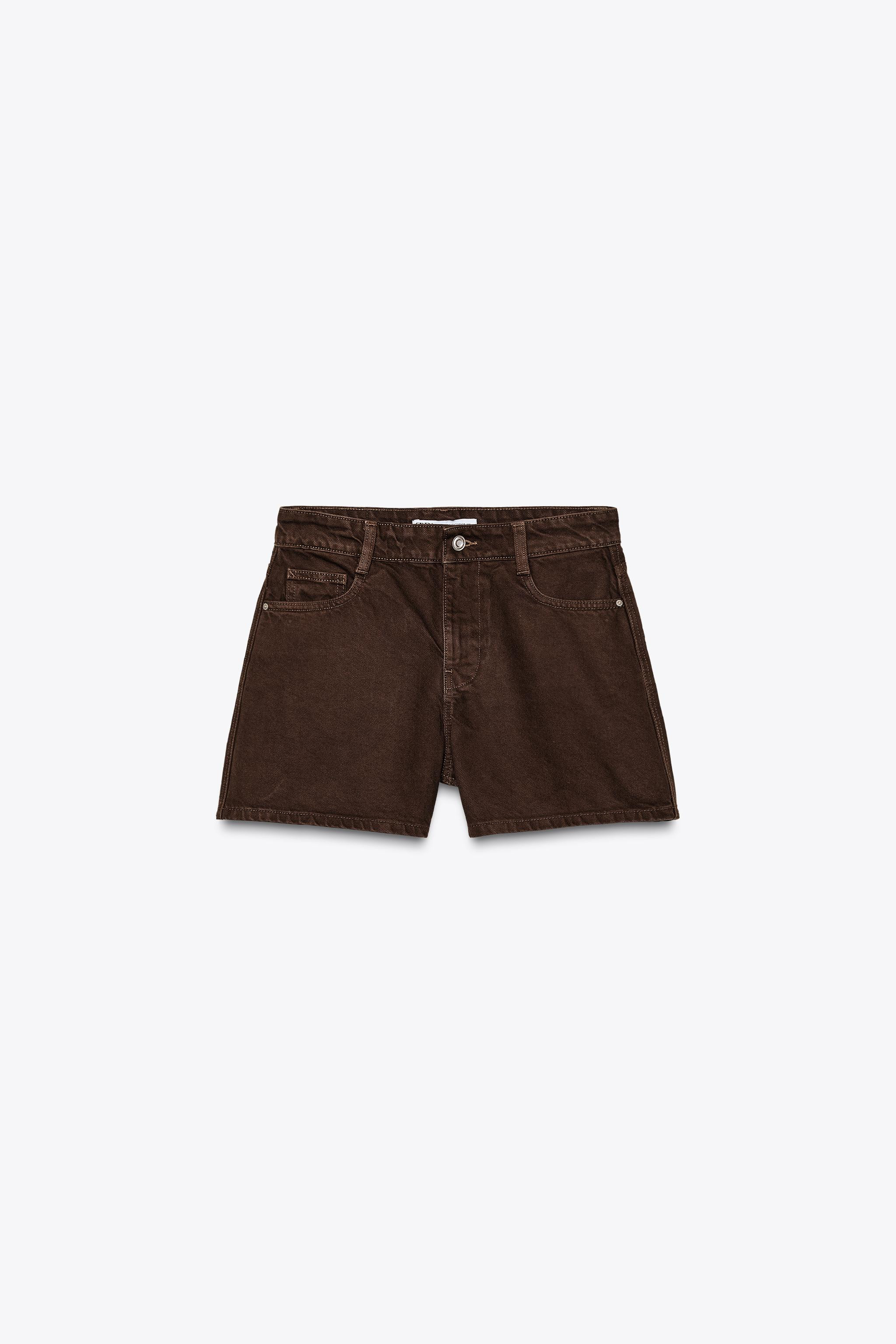 Z1975 MOM FIT MID-WAIST SHORTS | Zara UK