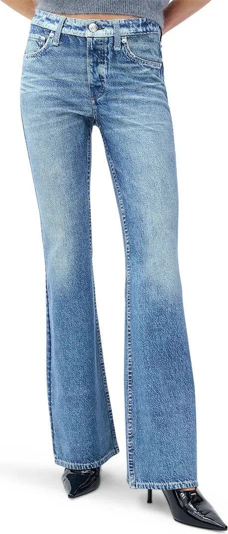 rag & bone/JEAN Miramar Ponte Dahlia Mid Rise Flare Jeans | Nordstrom | Nordstrom
