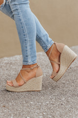 Tan Strappy Espadrille Platform Wedges | Magnolia Boutique
